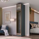 Ver imagem 1 de Guarda Roupa Ravi em Mdf 41x232,2cm 1 Porta Reflecta Grafitto 1138