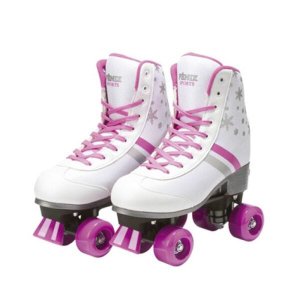 Patins Roller Infantil 4 Rodas - 3 Tamanhos Com Ajuste 31-42 - Branco - 35-38