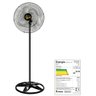 Ventilador Oscilante de Coluna Gold Grade Aço 60cm Preto Bi-Volt - Ventidelta. - 1