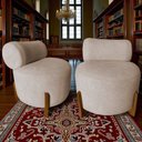 Ver imagem 7 de Kit 2 Poltronas Decorativa Mônaco Suede Bege