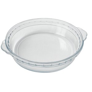 Assadeira Refratário de Vidro Redonda 22cm Transparente