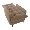 Ver imagem 4 de Conjunto P/ Sala Montreal 1 Poltrona Decorativas e 1 Puff Bouclê Marrom - Matrix