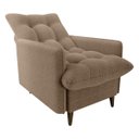 Ver imagem 3 de Conjunto P/ Sala Montreal 1 Poltrona Decorativas e 1 Puff Bouclê Marrom - Matrix