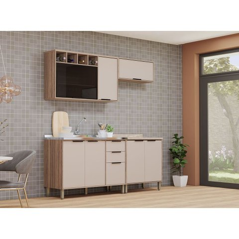 Cozinha Modulada Compacta 4 Peças sem Tampo Aspen Luciane Móveis