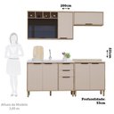Ver imagem 2 de Cozinha Modulada Compacta 4 Peças sem Tampo Aspen Luciane Móveis