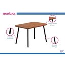 Ver imagem 4 de Mesa Sala Jantar Stellar 120cm+ 4 Cadeiras Lux Rose Carraro