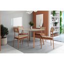 Ver imagem 1 de Mesa Sala Jantar Stellar 120cm+ 4 Cadeiras Lux Rose Carraro