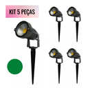 Ver imagem 2 de Kit 5 Espeto de Jardim Led 5w Verde Cob Ip66 Bivolt