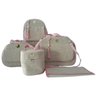 Bolsa Maternidade Rosa Bebê com Bege 5 peças - 1