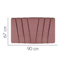Ver imagem 2 de Painel Cabeceira Estofada Bélgica 90cm Cama Box Solteiro Veludo Rose- Mabe Magazine