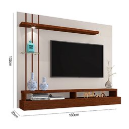 Painel P/ Tv 55 Polegadas Eros OffWhite/Canela - 3