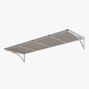 Ver imagem 2 de Toldo Fixo Policarbonato Alveolar Bronze - 2,50m X 1,50m - Estrutura Branca