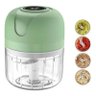 Mini Processador Elétrico de Alimentos Portátil C/ 3 Lâminas de Aço Inox Usb 250 Ml Bivolt - Verde - 1