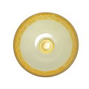 Ver imagem 3 de Centro de Mesa Bnadeja Decorativo Branco com Detalhes em Dourado para Frutas Sobremesas - 15x31cm