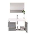 Ver mais imagens de Kit Gabinete Banheiro Armario Cuba Pia com Espelheira - Potenza 63 Cm