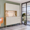 Ver imagem 2 de Armário de Cozinha Compacta 8 Portas e 1 Gaveta 161cm Dacar Freijó/soft - Pallazio