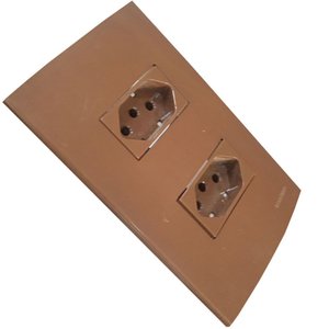 Conjunto 4x2 Linha Marrom Sleek Alto Brilho