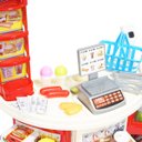Ver imagem 4 de Kit Supermercado Infantil Mini Mercadinho Caixa Registradora Cestinha com 30 Peças Importway Bw101