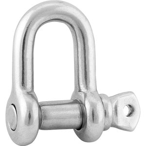 Manilha Reta Para Cabo de Aço 3/16" Aço Inox - Vonder