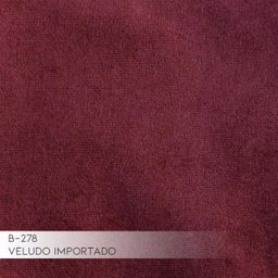 Sofá 3 Lugares com Chaise Esquerdo Base de Madeira Euro 2,30M Veludo Vinho - Gran Belo - 4