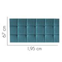 Ver imagem 2 de Painel Estofado Luxo Espanha 195cm King Size para Cama Box Suede Azul Turquesa - Gat Magazine