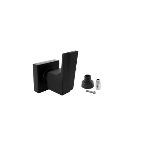 Acabamento para Registro Chuveiro Alavanca Stick Quadrado Preto Fosco Metal Luxo Moderno 1/2" - 3/4"