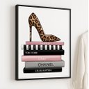 Ver imagem 4 de Quadro Canvas Closet Feminino Fashion Grifes Mold.branca:40x30cm