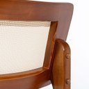 Ver imagem 6 de Kit 6 Cadeiras de Jantar Portugal em Madeira Imbuia Encosto Tela Rattan Linho Bege M58