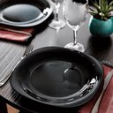 Ver imagem 3 de Prato Raso de Vidro Opalino 27cm Carine Black Lyor Quadrado Brilhante para Servir Mesa Posta