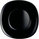 Ver imagem 5 de Prato Raso de Vidro Opalino 27cm Carine Black Lyor Quadrado Brilhante para Servir Mesa Posta