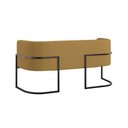 Ver imagem 5 de Kit 2 Poltronas + Sofá 2 Lugares Base de Metal Black Balaqui Capuccino