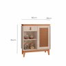 Aparador Buffet 1 Porta e 1 Gaveta Flora Babus - Off White / Noce TR - 3