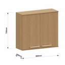 Ver imagem 3 de Armário Aéreo 100 Mdf 2 Portas 80cm Duna Luciane Móveis