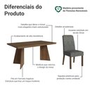 Ver imagem 4 de Conjunto Sala de Jantar Tampo de Madeira 4 Cadeiras Rustic/Silver Arles Madesa