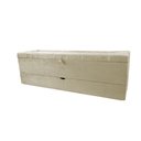 Ver imagem 2 de Recamier Puff Baú Sapateira com Gaveta 1,38cm para Cama Box Padrão - Creme