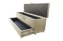Ver imagem 1 de Recamier Puff Baú Sapateira com Gaveta 1,38cm para Cama Box Padrão - Creme