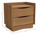 Ver imagem 2 de Mesa de Cabeceira 54cm com 2 Gavetas M261 Kappesberg