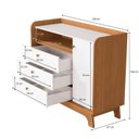 Ver imagem 6 de Cômoda Infantil 3 Gavetas 1 Porta Encanto 120 x 100cm Canela e Branco