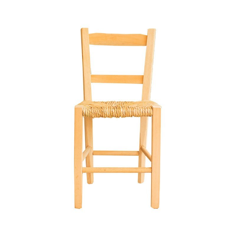 Cadeira de Palha de Madeira:sem Pintura - 1