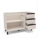 Ver imagem 4 de Balcão de Cozinha 120x81cm com 3 Gavetas e 2 Portas Creme 250003