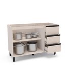 Ver imagem 3 de Balcão de Cozinha 120x81cm com 3 Gavetas e 2 Portas Creme 250003