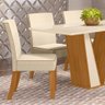 Conjunto Mesa de Jantar Retangular Gabi e 6 Cadeiras Marta H02 Nature/Off White/Linho - Mpozenato Ga - 3