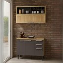 Ver imagem 1 de Cozinha Compacta em Mdf New Porto Grafite 120cm Itatiaia