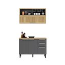 Ver imagem 2 de Cozinha Compacta em Mdf New Porto Grafite 120cm Itatiaia