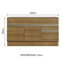 Ver imagem 4 de Balcão de Pia Glamy com 2 Portas e 2 Gavetas Rustic Madesa