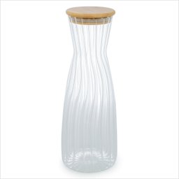 GARRAFA DE VIDRO BOROSSILICATO COM TAMPA BAMBU 1L WOLFF 29269 - 1