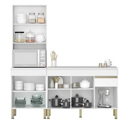 Paneleiro e Balcão Gabinete com Tampo 150cm Lina K02 Supremo - Mpozenato - 2