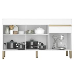 Paneleiro e Balcão Gabinete com Tampo 150cm Lina K02 Supremo - Mpozenato - 6