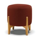 Ver imagem 1 de Puff Banqueta Decorativo Base Madeira Stella Bouclê P01 - D'Rossi Cor Terra