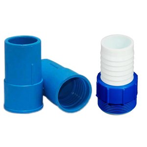 Kit Adaptador Rosca Plástica + 2 Un Ponteira para Mangueira de Aspirador de Piscina Aspiração
